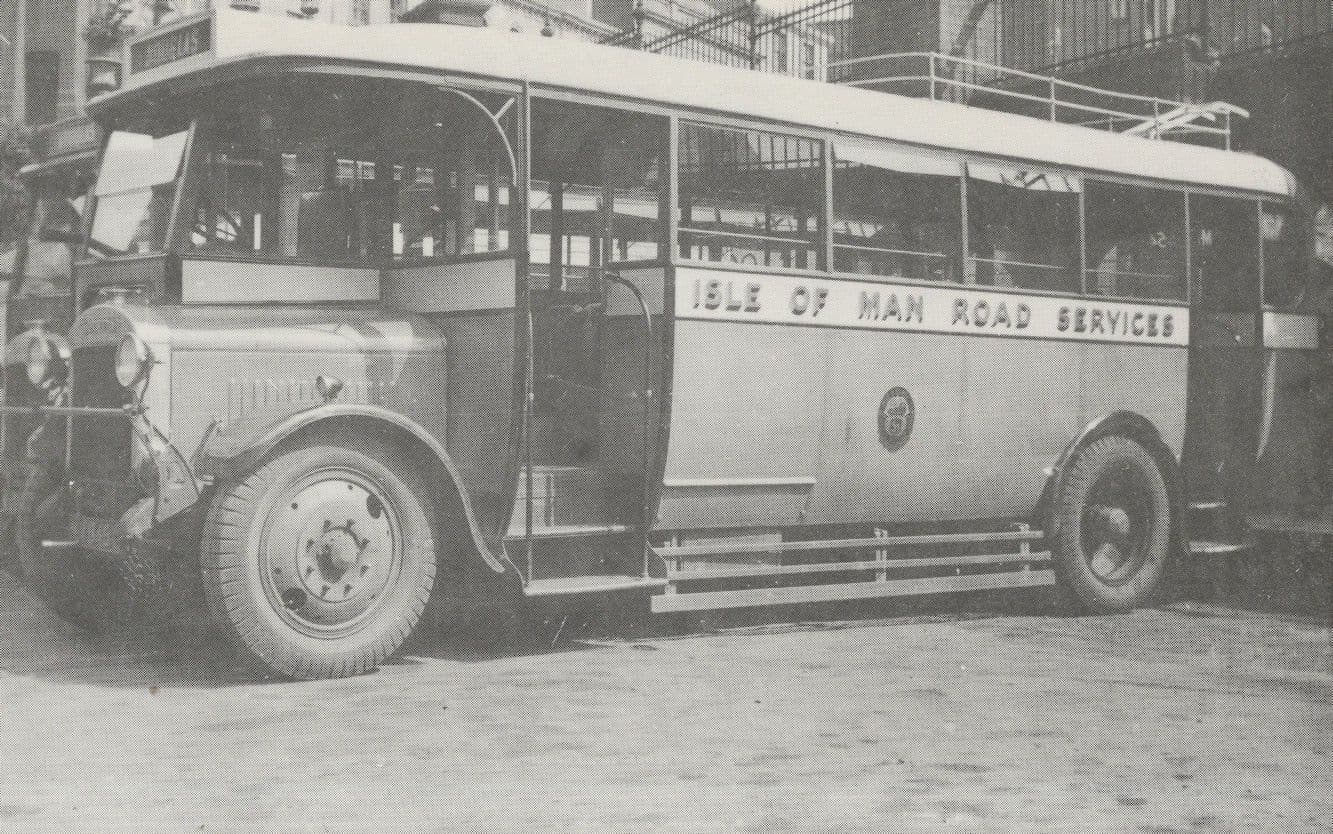 Thornycroft Hall Lewis Isle Of Man Road Services Coach Postcard