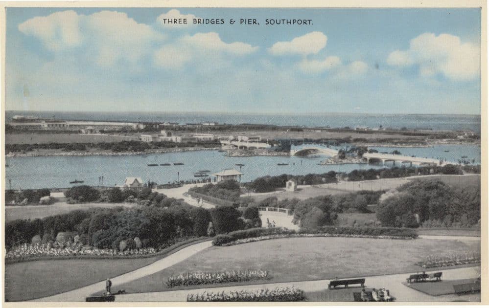 Three Bridges Southport Dennis Old Postcard
