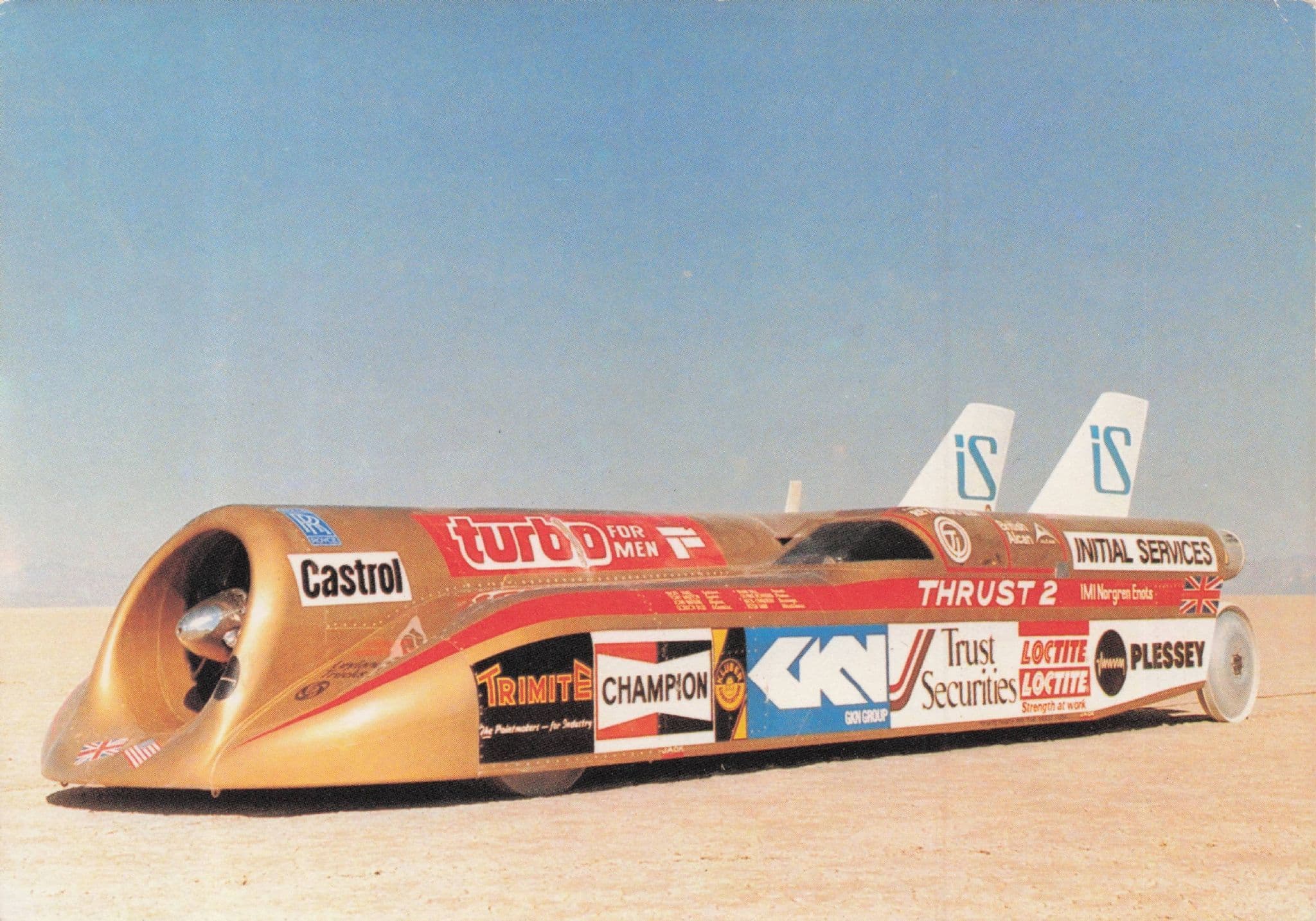 Thrust 2 Guinness Book Of Records Speed Car Nevada Desert Postcard