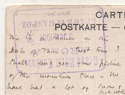 Thun Die Aare Mit Niesen Switzerland Ship 1907 Hotel Frank Postcard