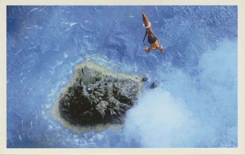 Thunderbird 3 Launch From Tracy Island Thunderbirds Postcard