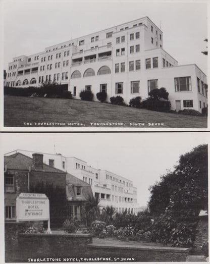 Thurlestone Hotel Cocktail Bar Sign Swimming Pool 3x Rare Real Photo Postcard s