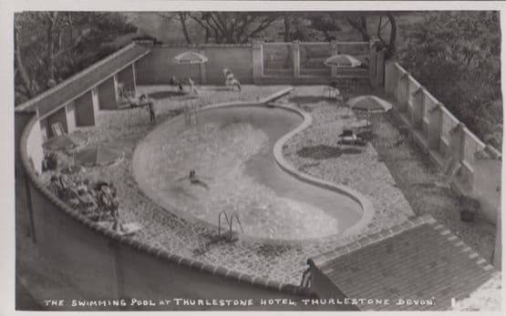 Thurlestone Hotel Cocktail Bar Sign Swimming Pool 3x Rare Real Photo Postcard s