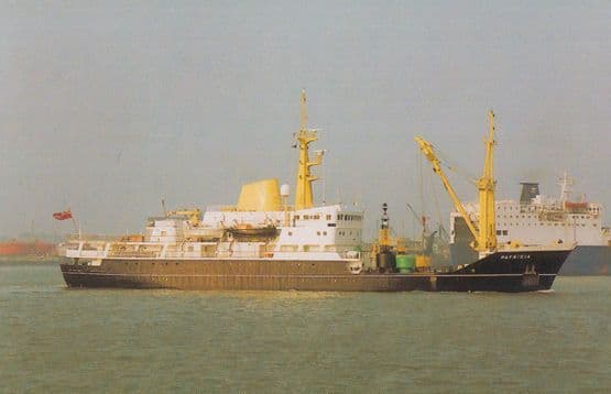 THV Patricia D Day History Card at Felixstowe Harbour Ship Postcard