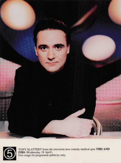 Tibs & Fibs Tony Slattery Channel 5 TV Quiz Show Launch Press Photo