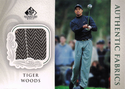 Tiger Woods Authentic Fabrics 2004 Upper Deck Real Golf Shirt Card