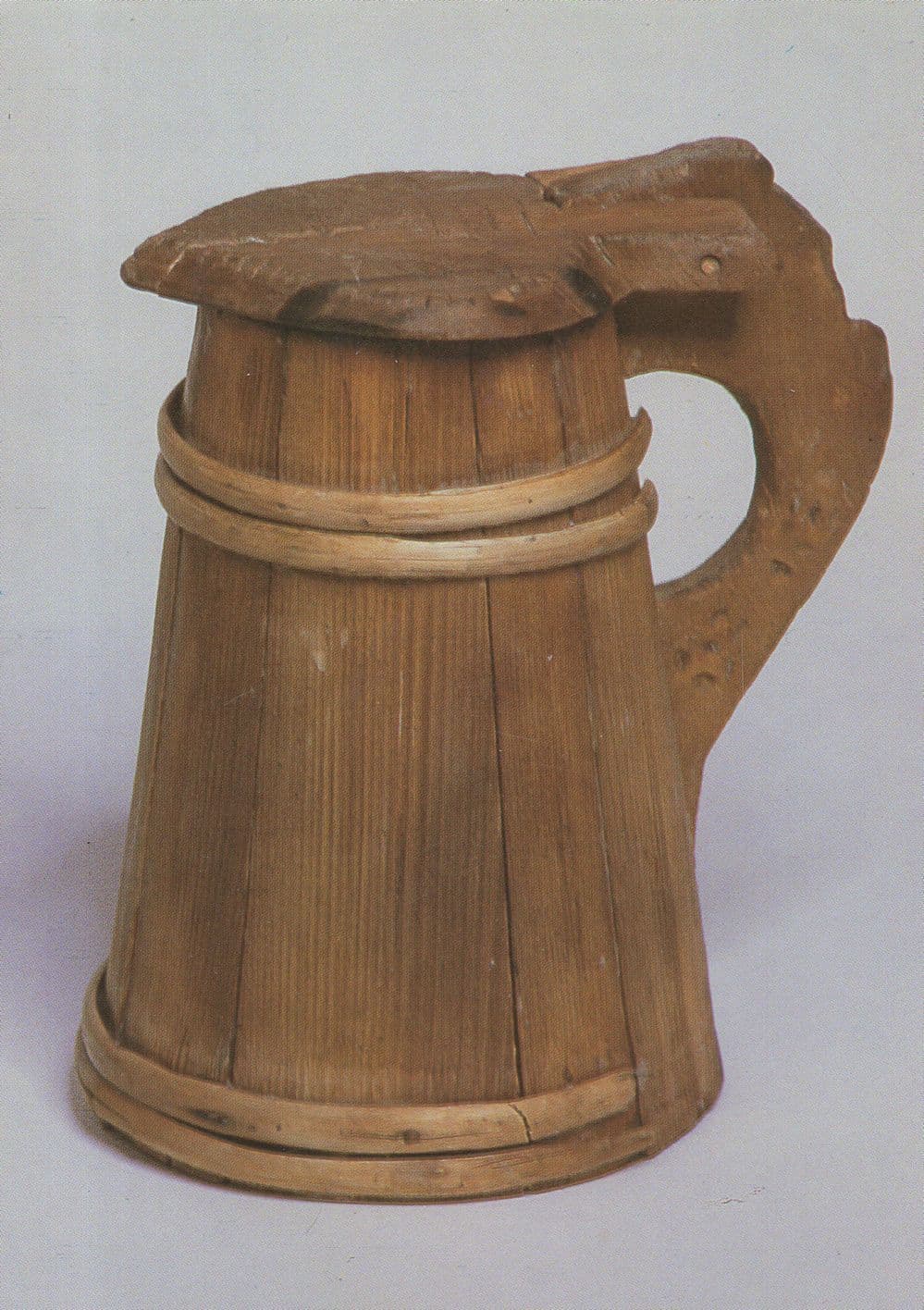 Tigg Drinking Wooden Vessel Antique Pottery Mug Postcard