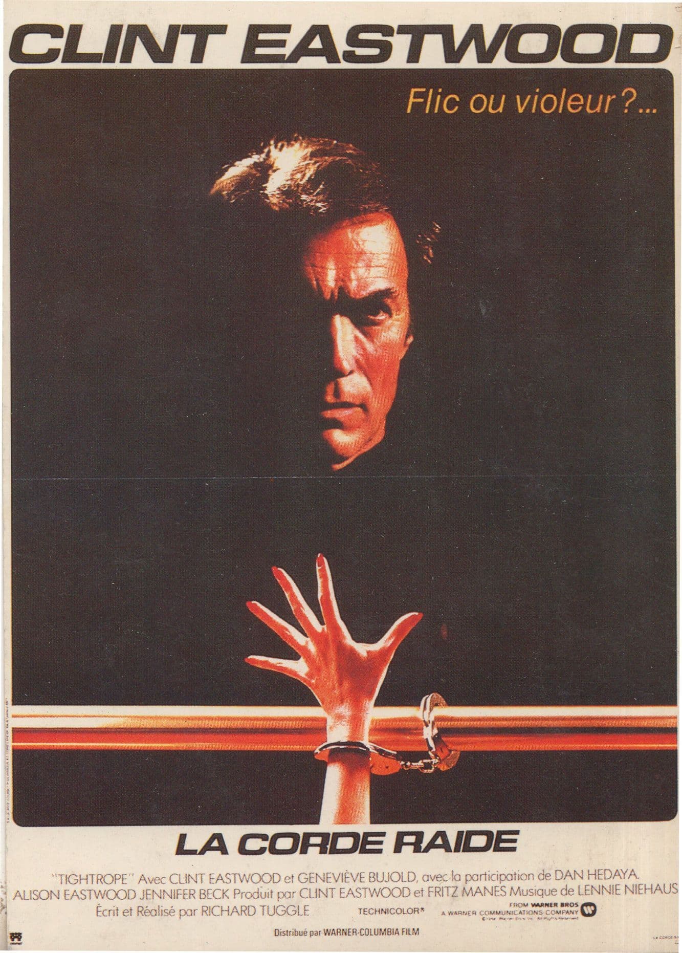 Tightrope La Corde Raide Clint Eastwood Film French Vintage Postcard