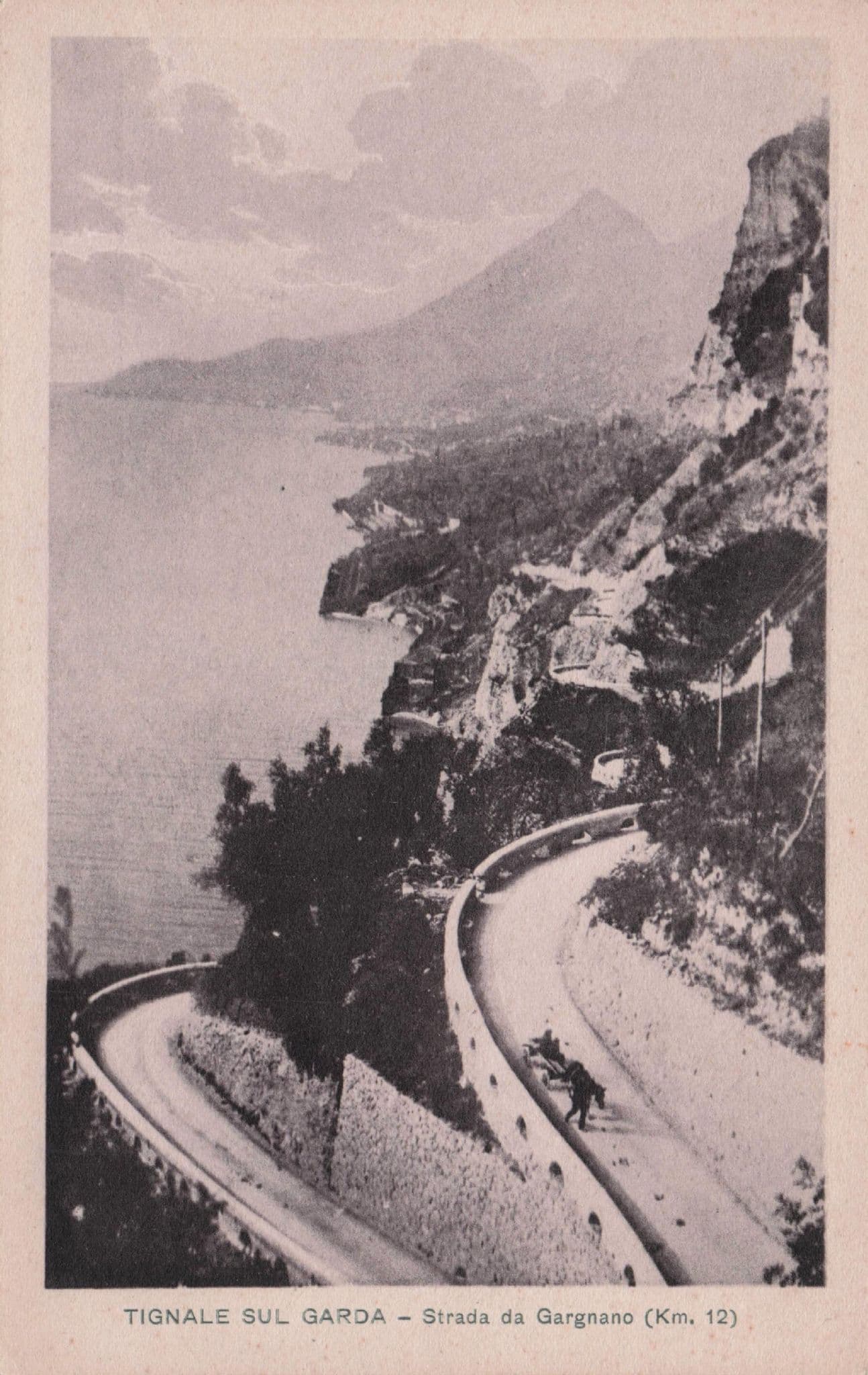 Tignale Sul Garda Strada De Gargnano Italy Old Postcard