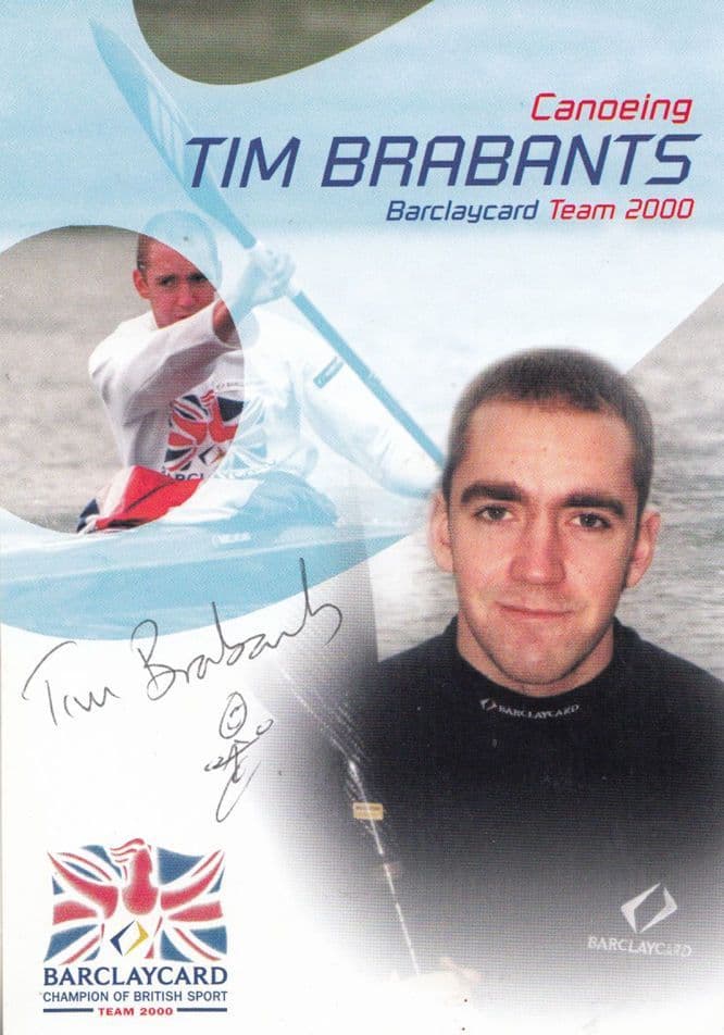 Tim Brabants British Olympic Games Canoe Canoeing Champion Hand Signed Photo