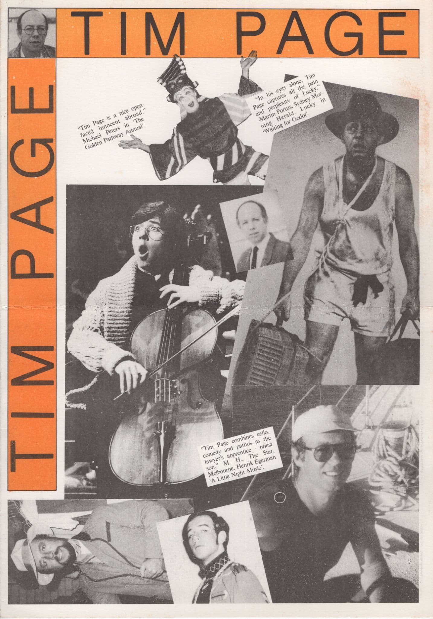Tim Page New Zealand Australia Opera Hand Signed Autograph
