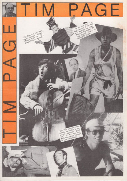 Tim Page New Zealand Australia Opera Hand Signed Autograph