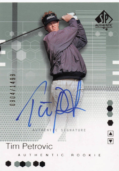 Tim Petrovic Authentic Rookie 2002 Golf SP Hand Signed Autograph Card