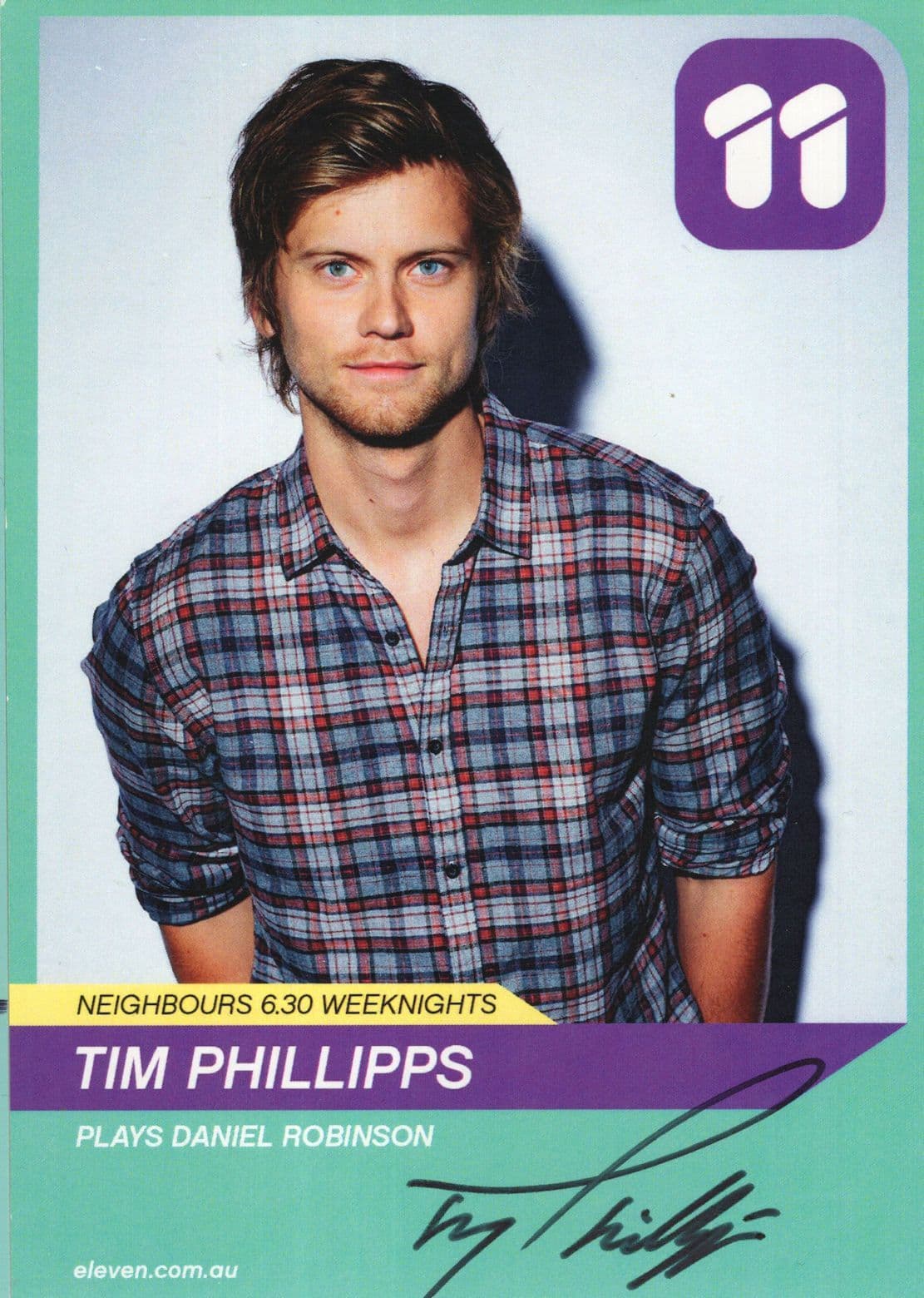 Tim Phillipps as Daniel Robinson Neighbours Hand Signed Cast Photo