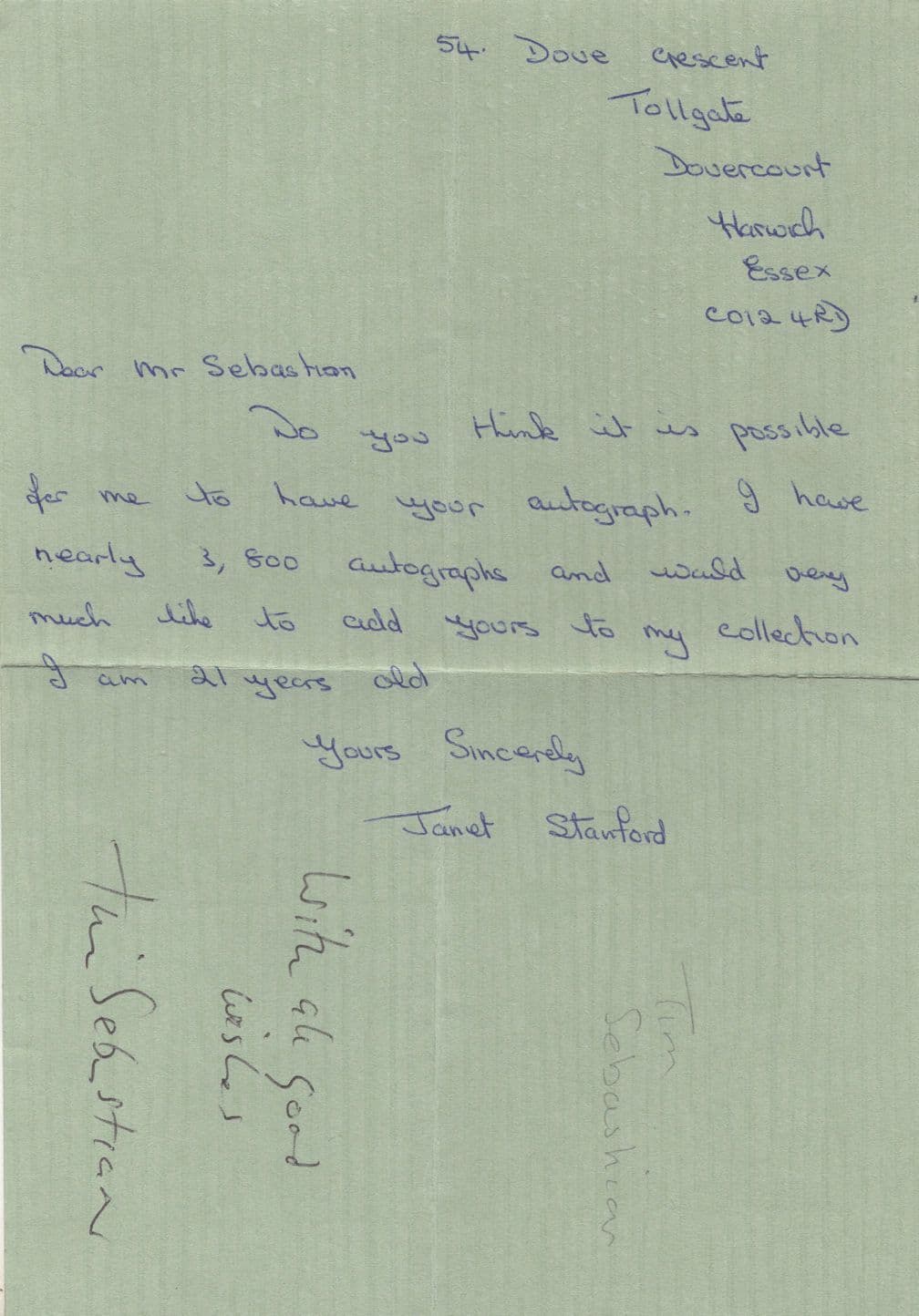 Tim Sebastian New Arab Debates BBC News Hand Signed Letter