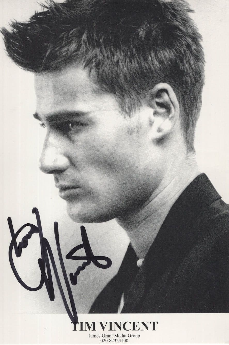 Tim Vincent Blue Peter Miss World Hand Signed Management Photo