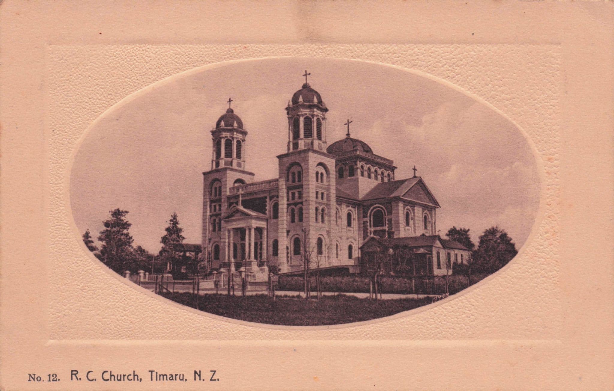 Timaru Roman Catholic Church New Zealand Antique Postcard
