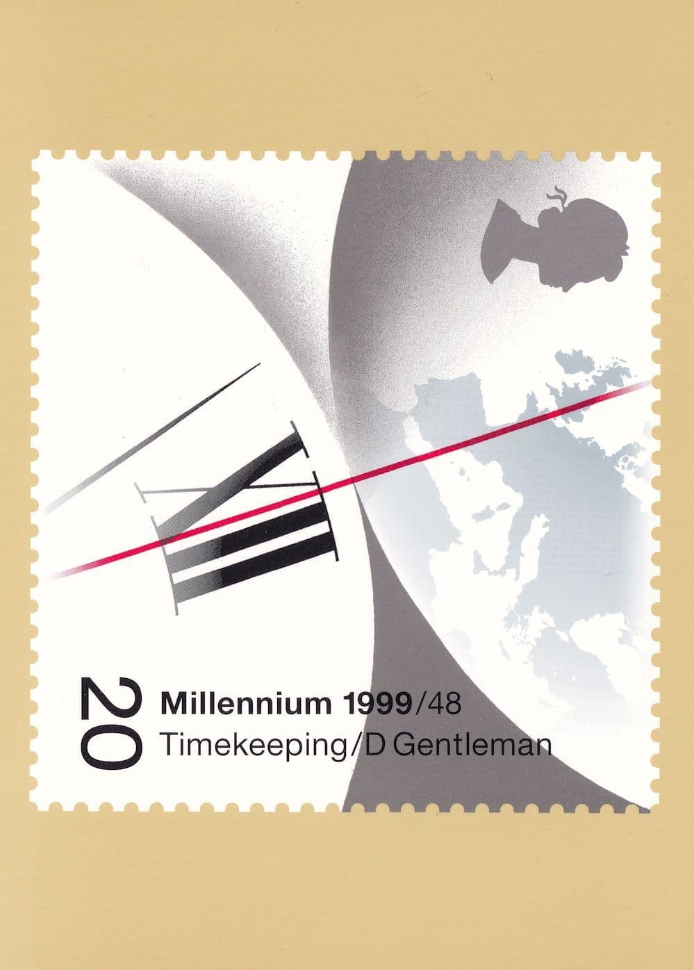 Time Clock Timekeeping Passing Globe Limited Edition Postcard