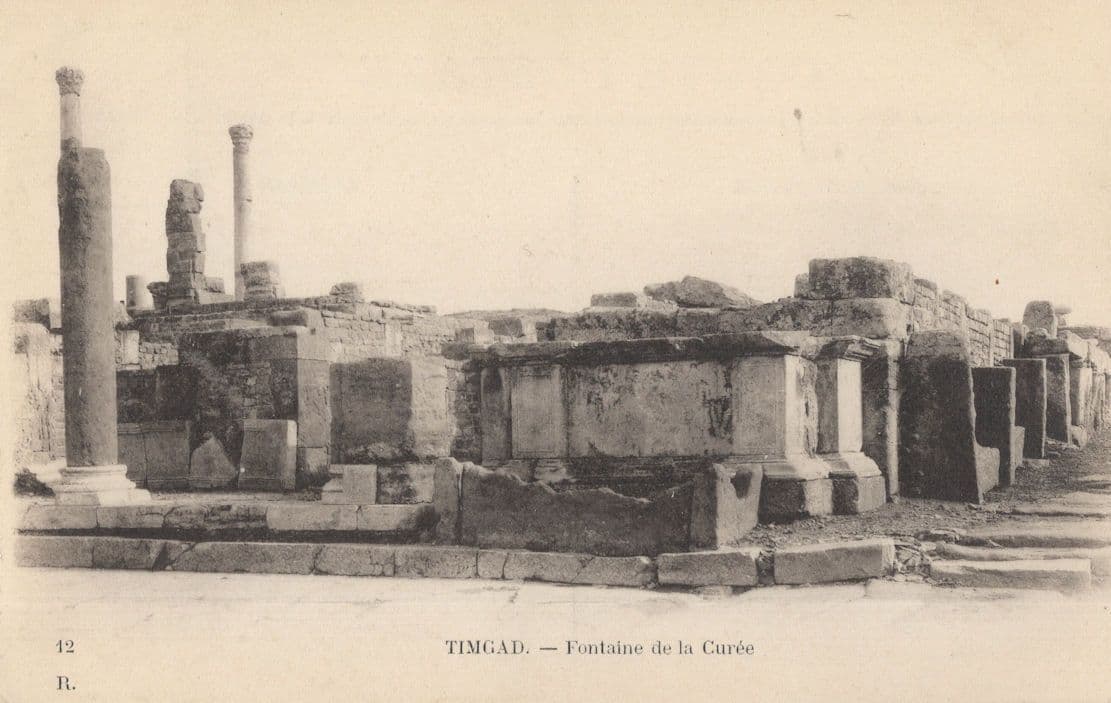 Timgad Fontaine De La Curee Antique Algeria Postcard