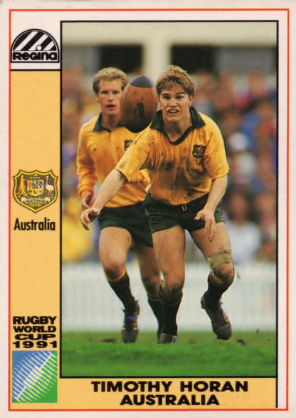 Timothy Horan Australia Hand Signed Rugby 1991 World Cup Card Photo