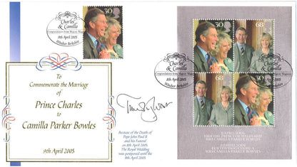 Timothy West Prince King Charles Wedding Benham Hand Signed FDC