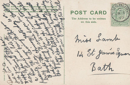 Timsbury Somerset Village 1909 Greetings Postmark Postcard