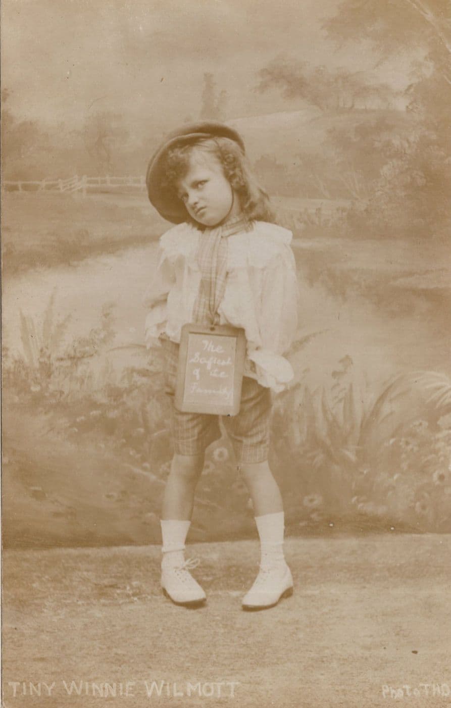 Tiny Winnie Wilmott Theatre Child Star Performer Old RPC Postcard
