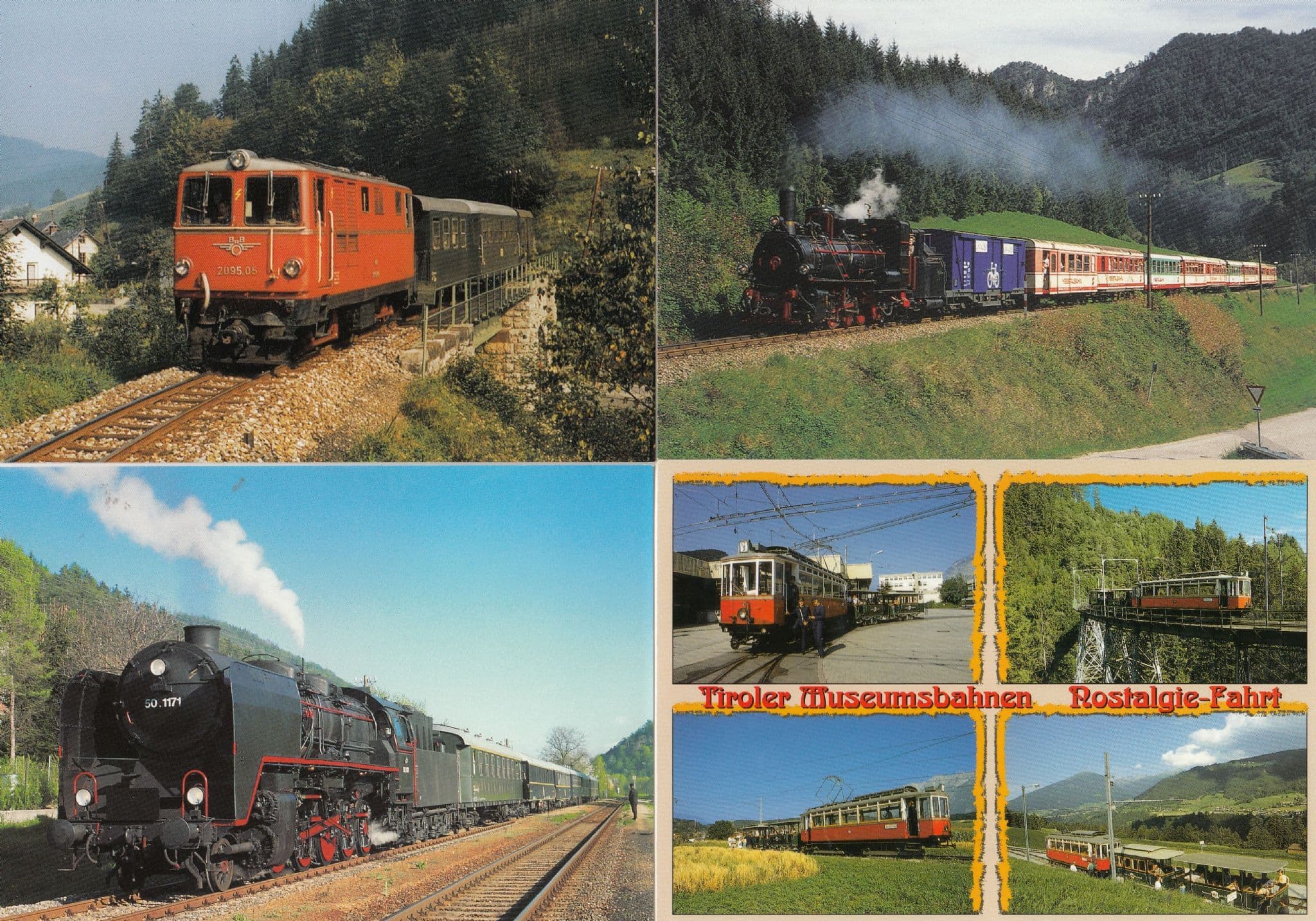 Tirol Austria Railway Trams Trains 8x Postcard s Bundle