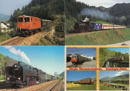 Tirol Austria Railway Trams Trains 8x Postcard s Bundle