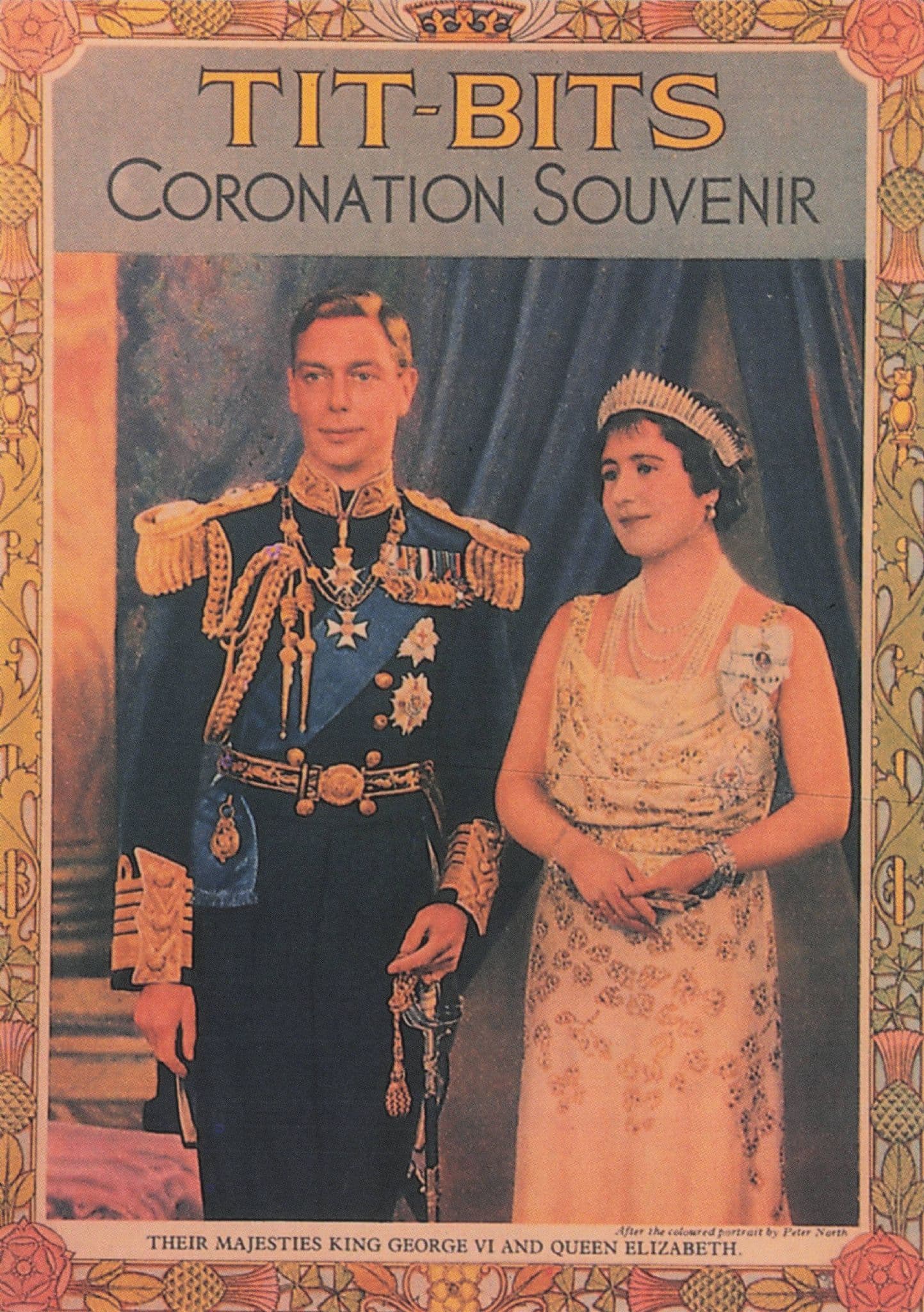 Tit-Bits 1937 Magazine Book Cover Royal Coronation Postcard