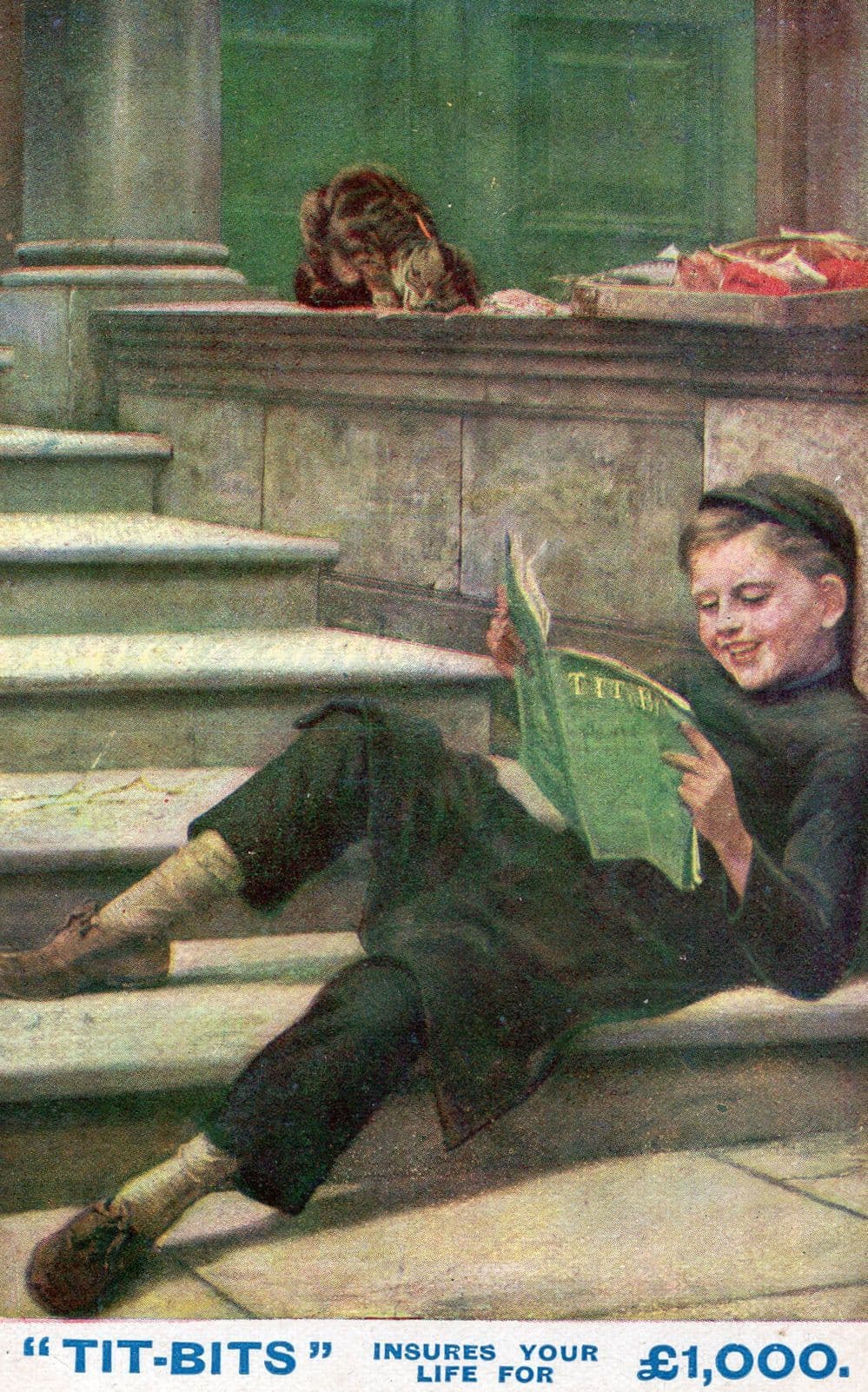 Tit-Bits Life Insurance Insures Your Life For ÔøΩ1000 Old Advertising Postcard