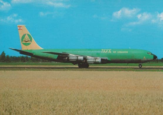 TMA of Lebanon Boeing 707-327C Plane Postcard