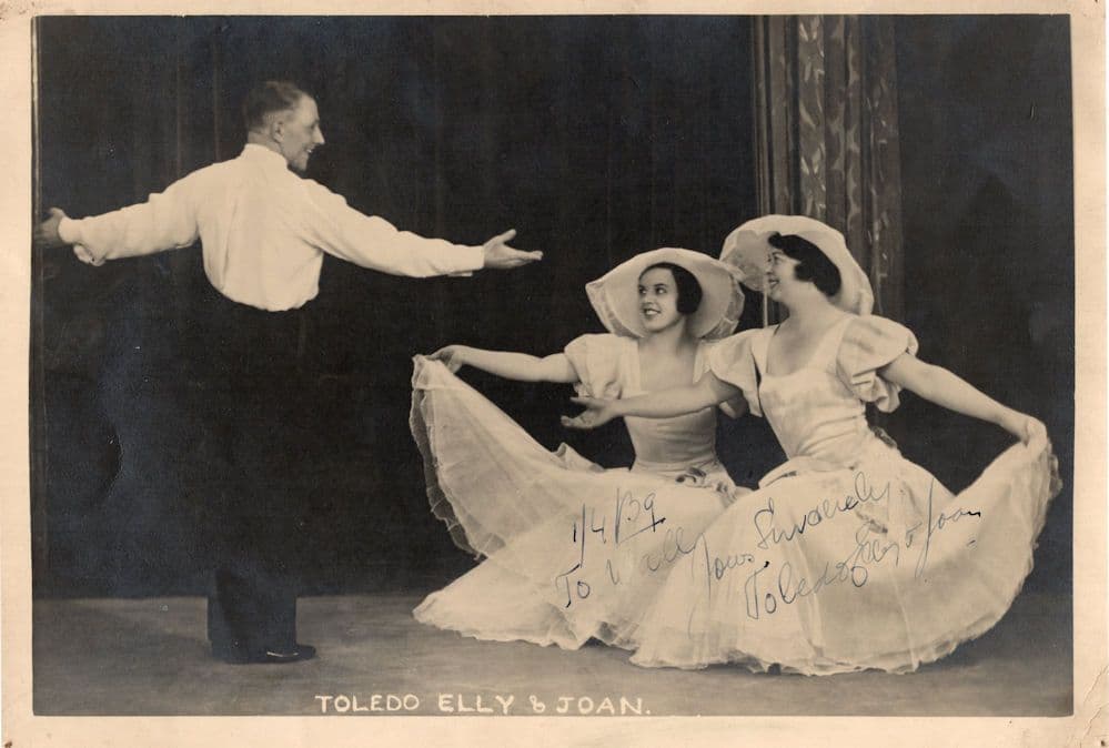 Toledo Elly & Joan WW2 Variety Hall 1939 Large Hand Signed Photo
