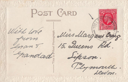 Tollesbury Essex Granddaughters Birthday Greetings Antique Postcard