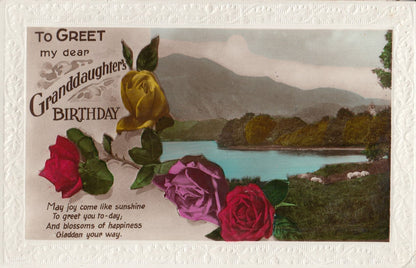Tollesbury Essex Granddaughters Birthday Greetings Antique Postcard