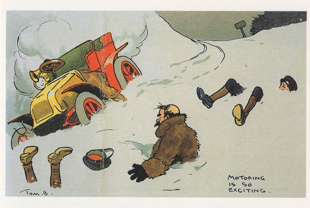 Tom Browne Motoring Comic Postcard
