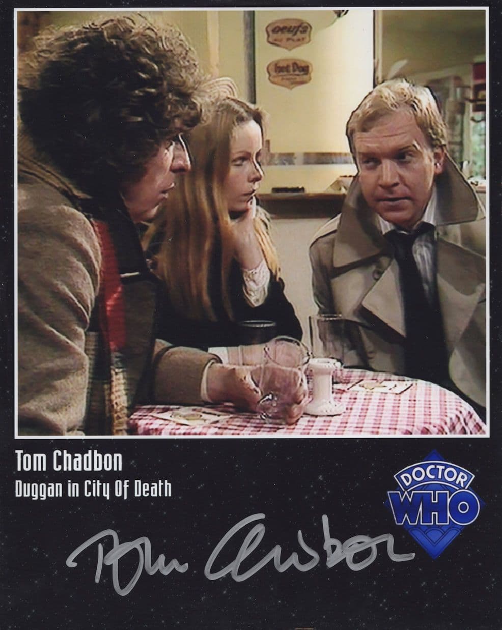 Tom Chadbon The City Of Death Tom Baker Dr Who Hand Signed Photo