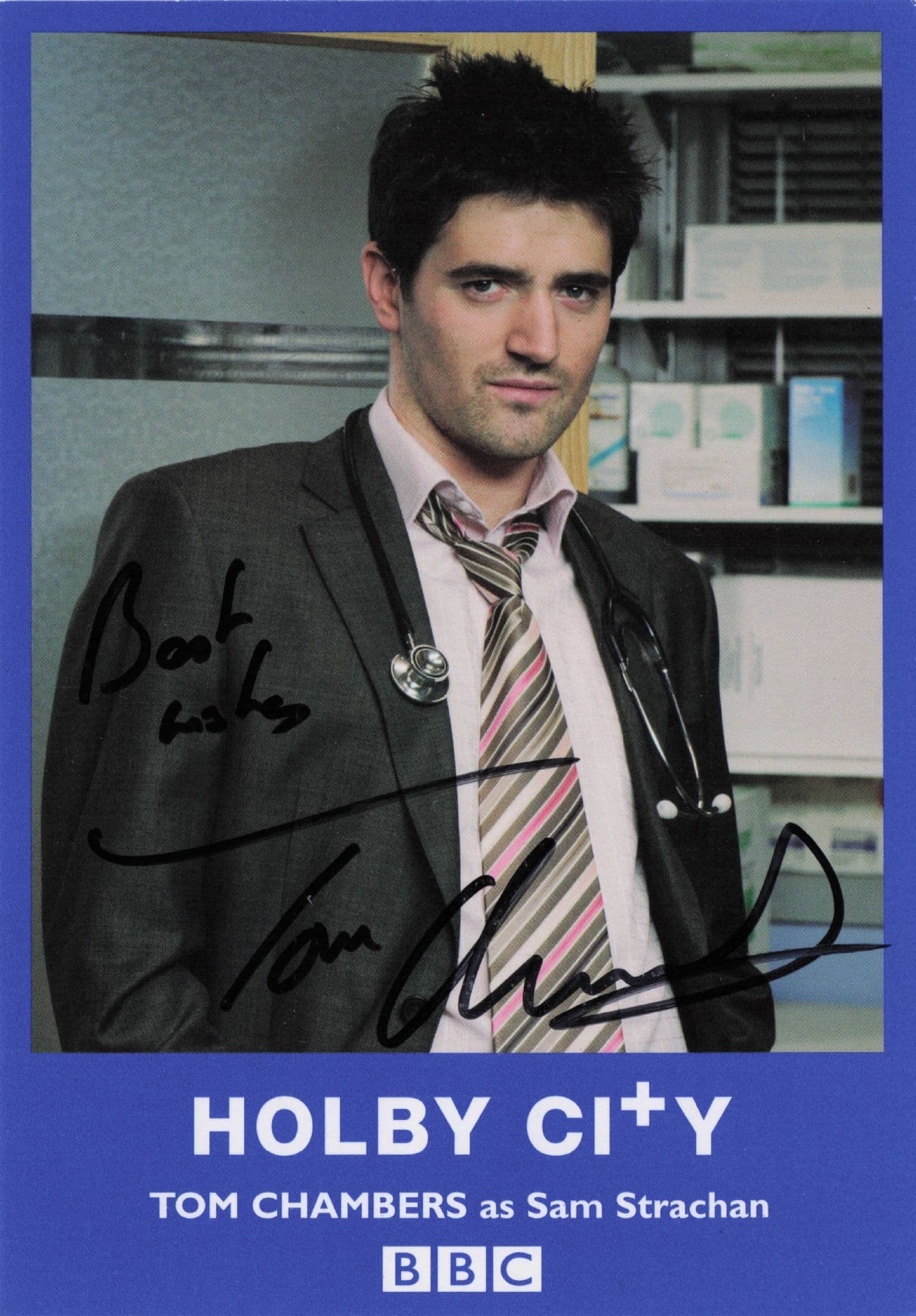 Tom Chambers as Sam Strachan Casualty Hand Signed Photo & MORE