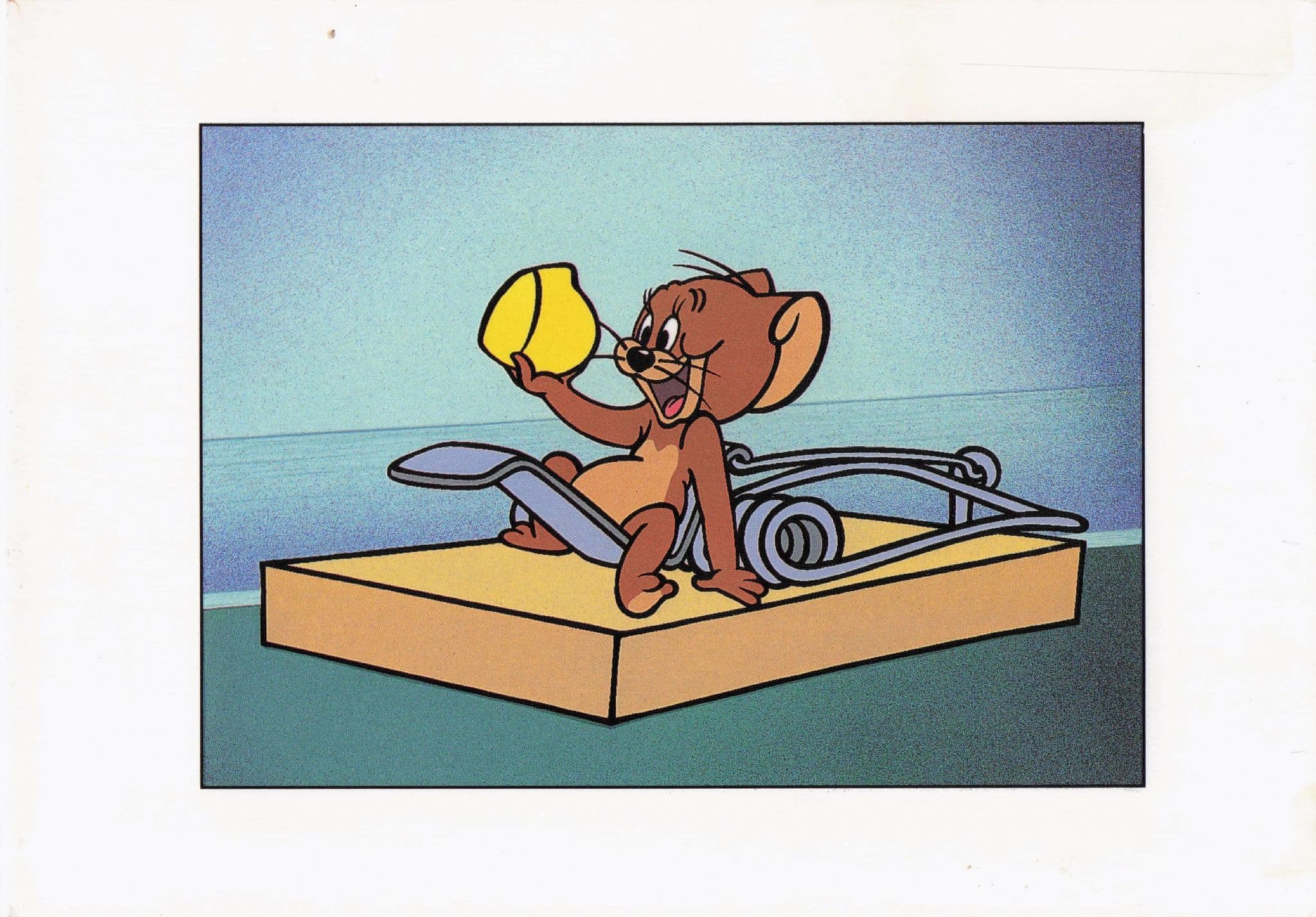 Tom & Jerry Cat Mouse Trap Cheeseboard Comic Cartoon Postcard