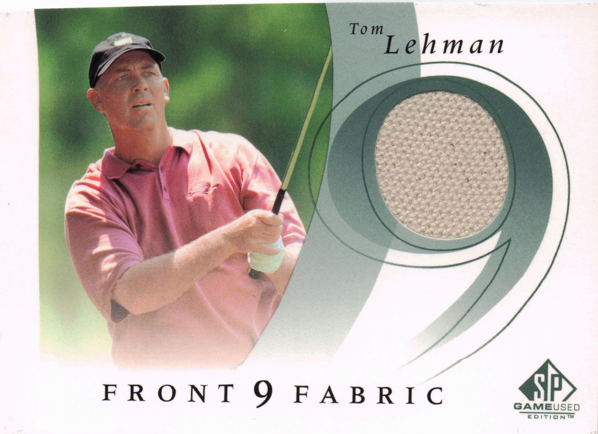 Tom Lehman Front 9 Fabric 2002 Upper Deck Authentic Shirt Card