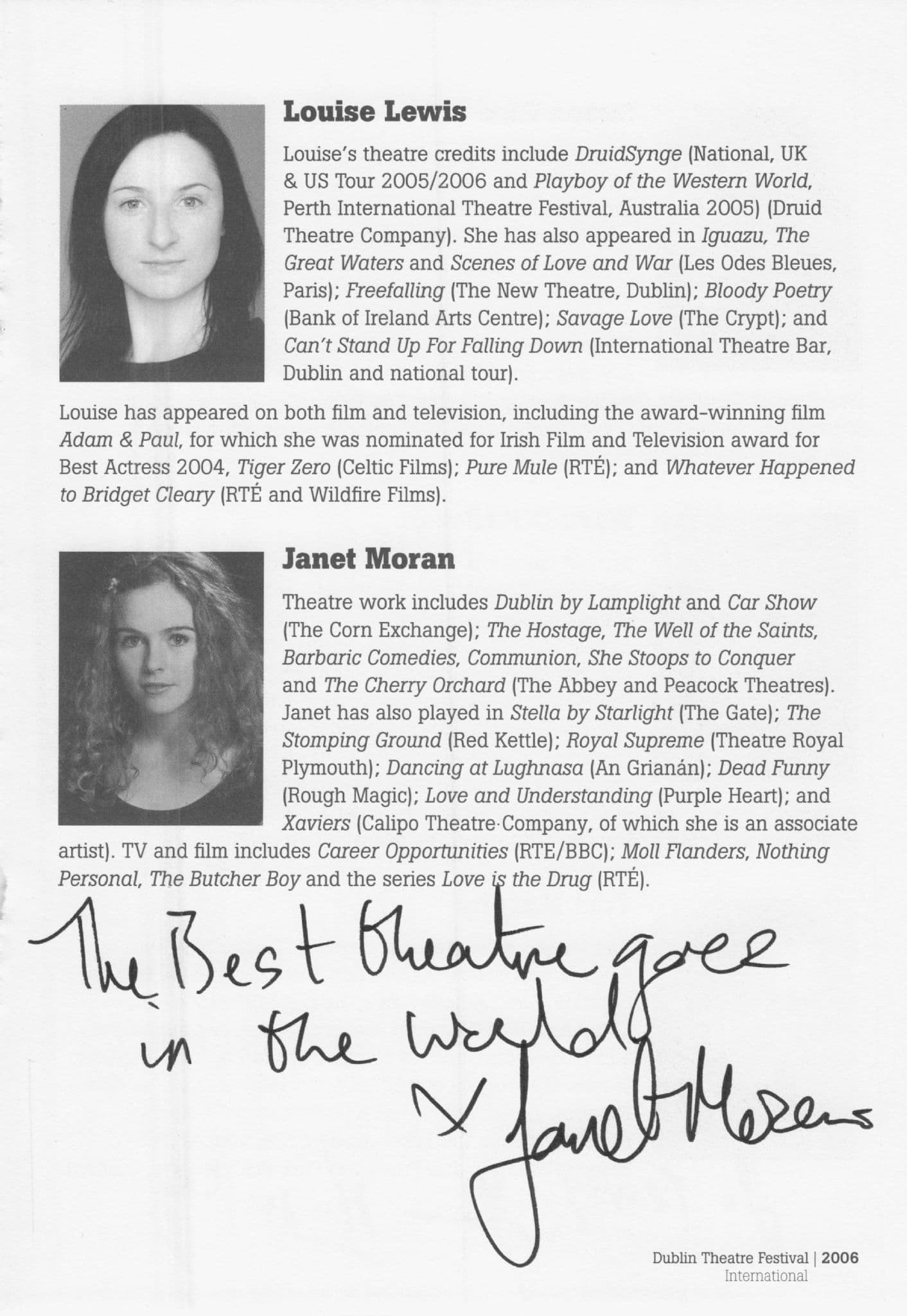 Tom Murphy Epic Irish Playwright Hand Signed Photo Theatre Page