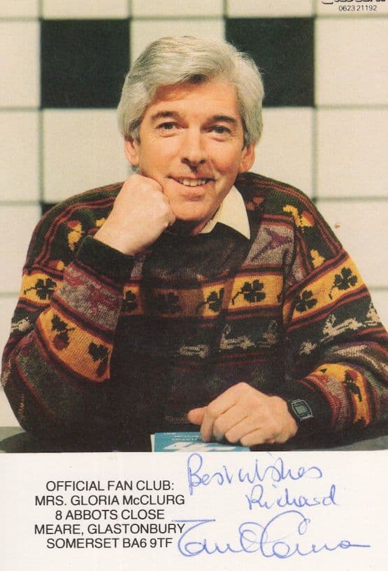 Tom O'Connor Countdown Fan Club Official Hand Signed Photo