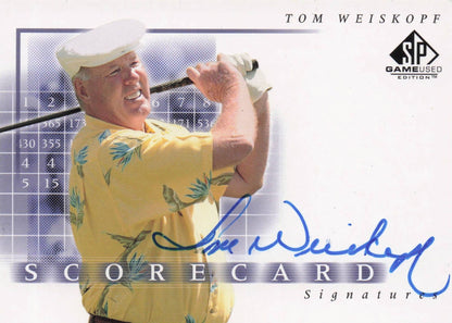 Tom Weiskopf Scorecard Signatures Hand Signed 2002 SP Golf Autograph Card