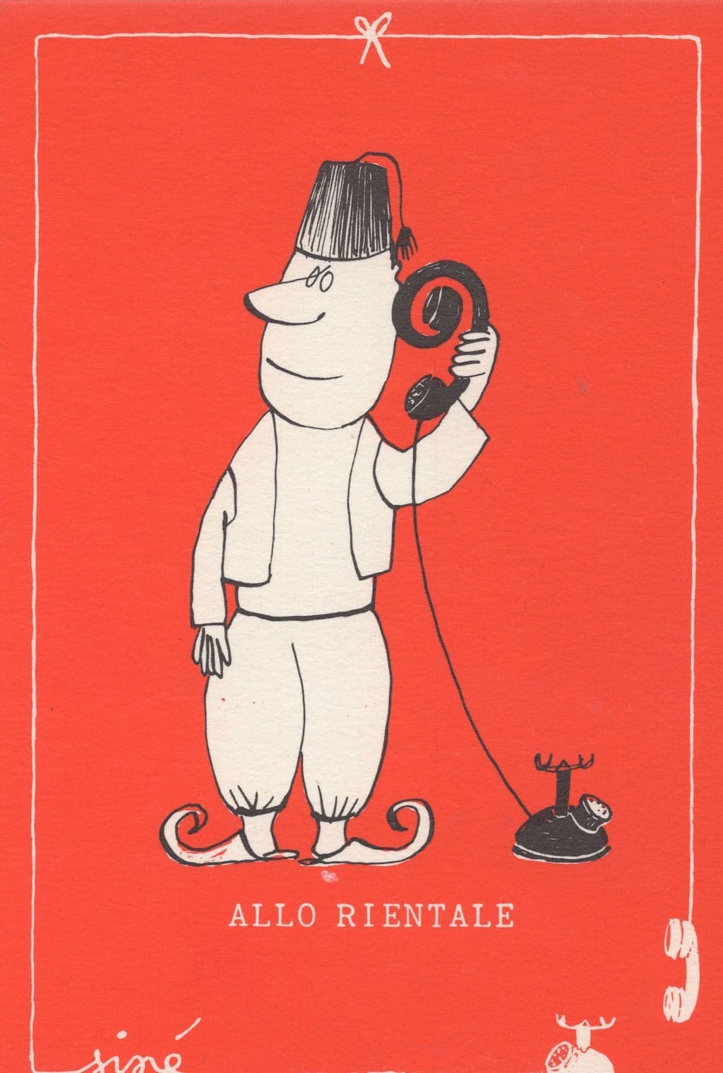 Tommy Cooper Fez Hat Morocco Telephone Comic French Postcard