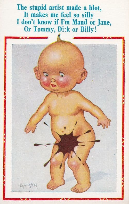 Tommy Dick Billy Jane Babies Name Called Baby Comic Postcard