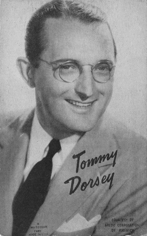 Tommy Dorsey Jazz Big Band Musician Old Printed Signed Postcard