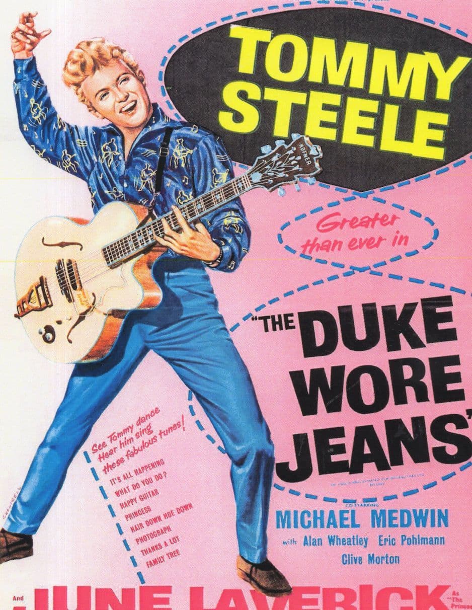 Tommy Steele The Duke Wore Jeans Film Music Poster Postcard
