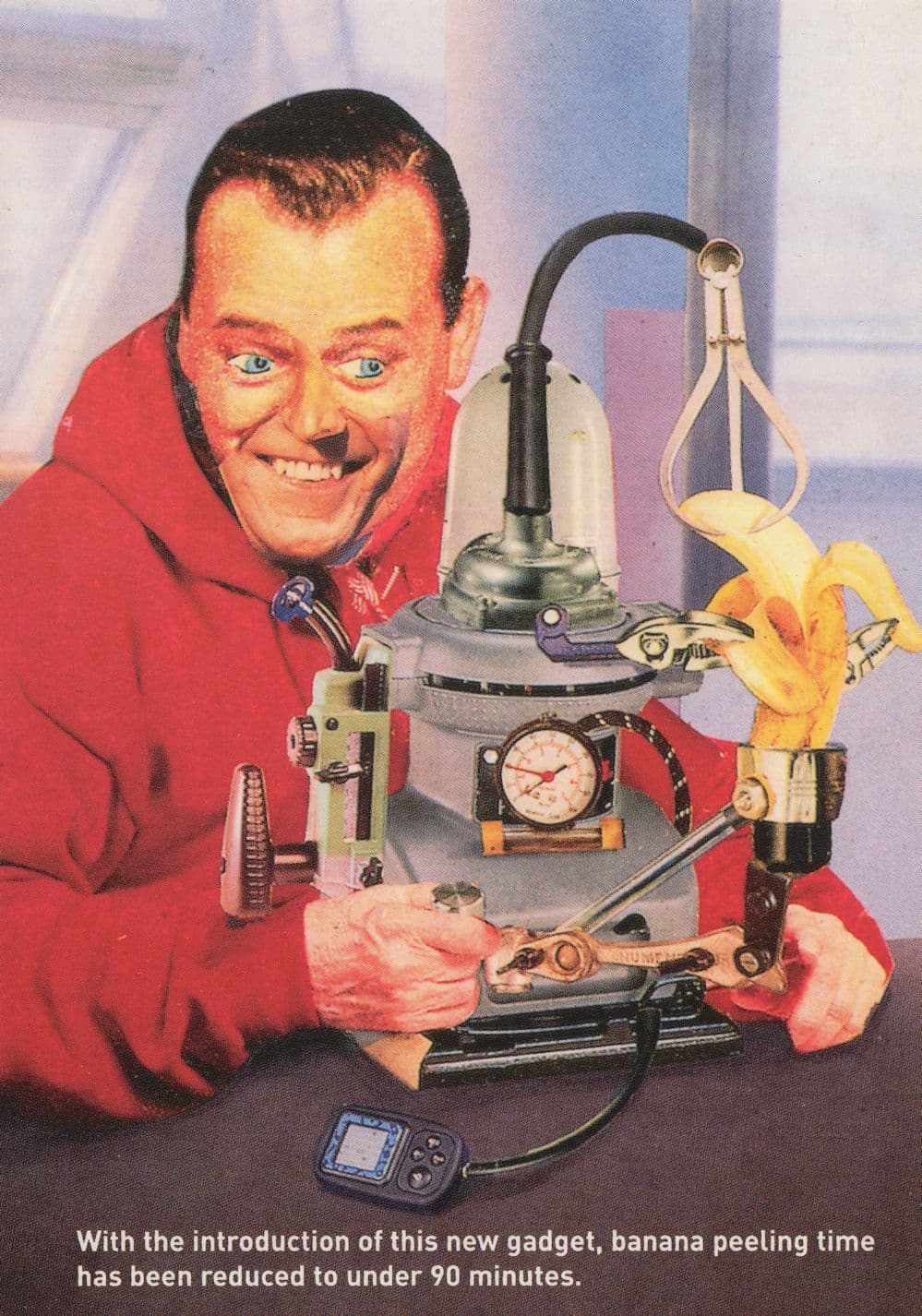 Tomorrows World Banana Peeling Machine BBC TV Show Postcard