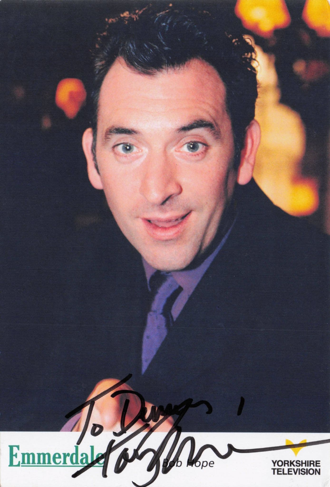 Tony Audenshaw as Bob Hope in Emmerdale Hand Signed Cast Photo