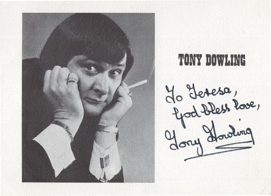Tony Dowling Comedian Vintage Hand Signed Photo